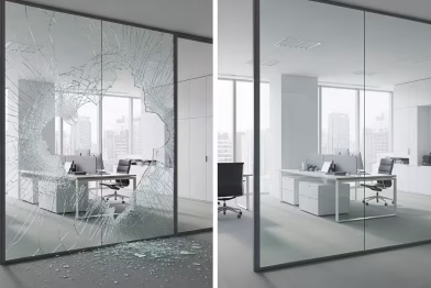 Reparos e Troca de Vidros Quebrados