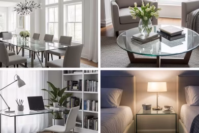 Tampos de Mesa de Vidro